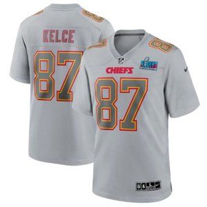 Nike Kansas City Chiefs Travis Kelce Gray Super Bowl LVII Jersey Men's Size 3XL